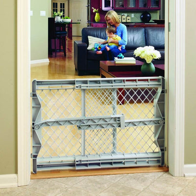 North States Top-Notch Plastic Pressure Mounted Baby & Pet Safety Gate(Open Box)