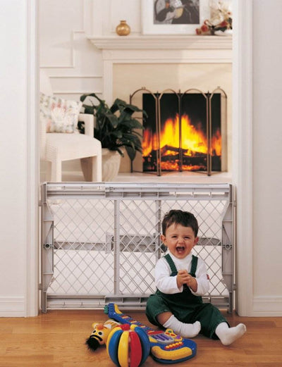 North States Top-Notch Plastic Pressure Mounted Baby & Pet Safety Gate(Open Box)