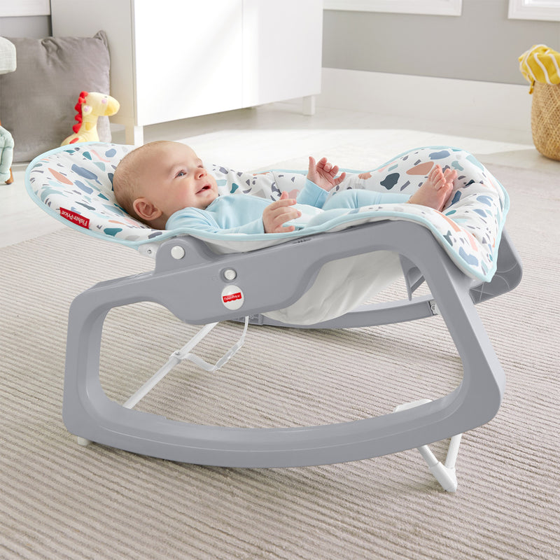 Fisher Price Infant to Toddler Portable Baby Seat Rocker, Pacific Pebble (Used)