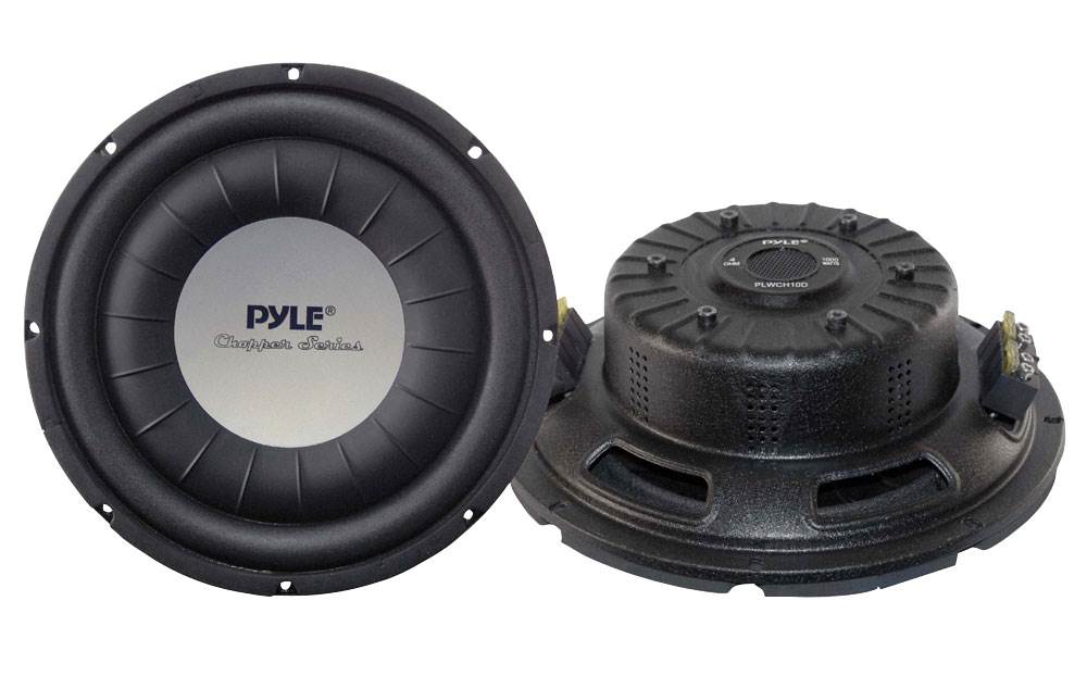 PYLE PLWCH10D 10" 1000W Slim/Shallow Mount Car Audio Subwoofer Sub Woofer DVC