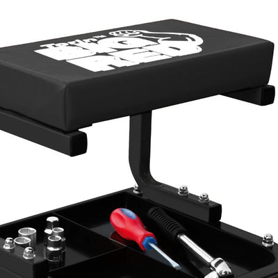 Torin Steel Rolling Padded Vinyl Mechanic Stool w/ Integrated Tray (Open Box)
