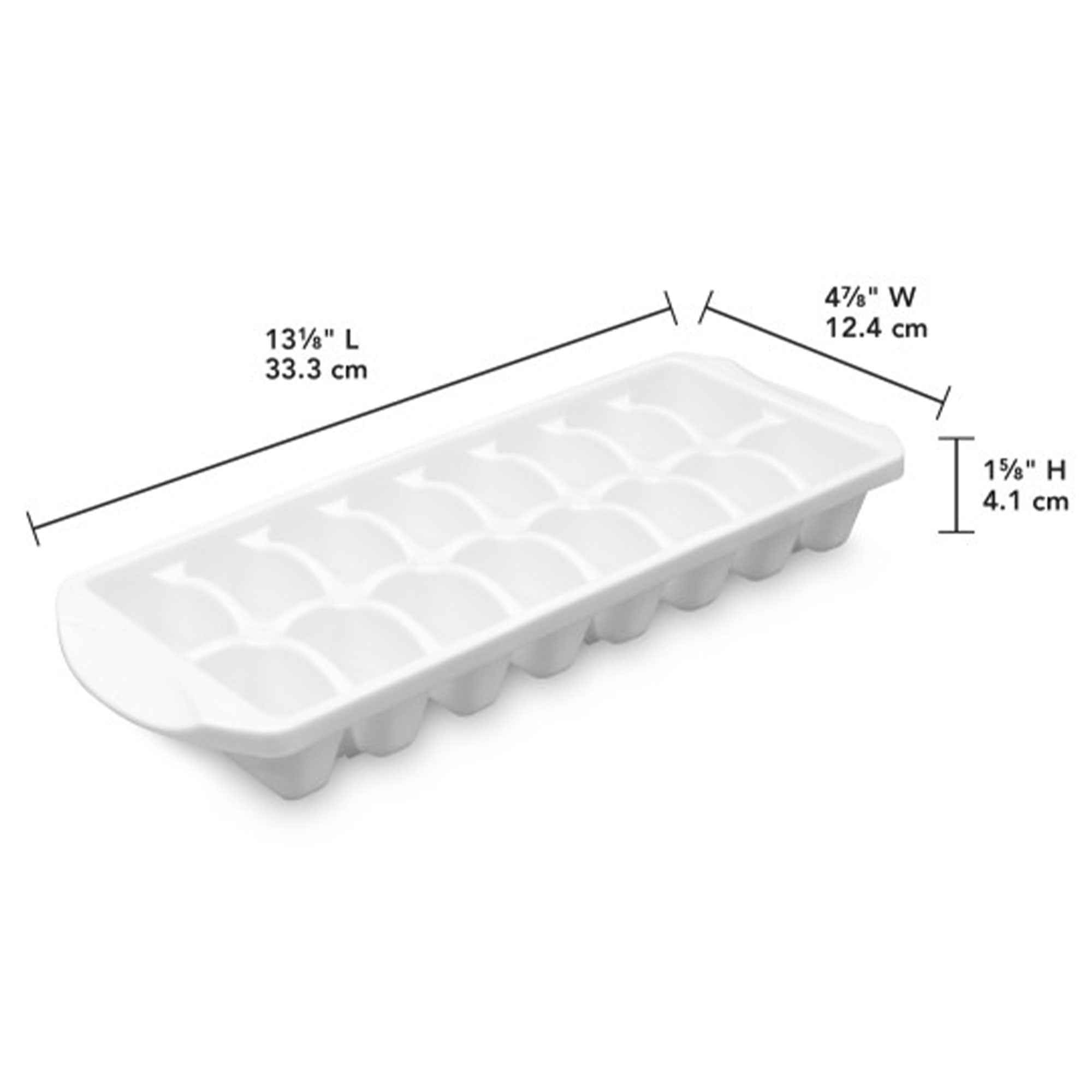 Sterilite BPA Free Flexible Stacking Home Ice Cube Mold Tray, White (12 Pack) - VMInnovations
