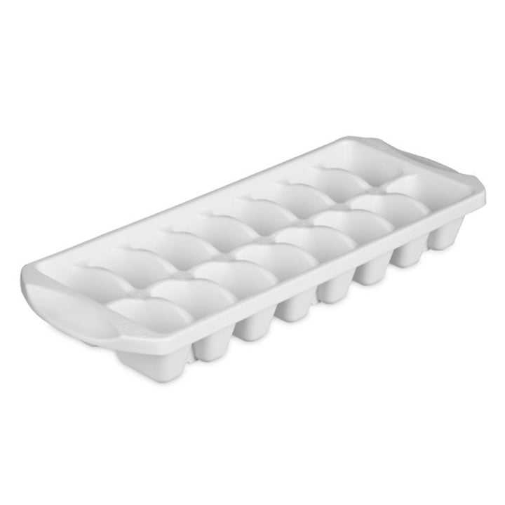 Sterilite BPA Free Flexible Stacking Home Ice Cube Mold Tray, White (12 Pack)