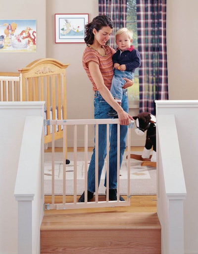 NORTH STATES Wood Stairway Swing Baby Safety Pet Gate