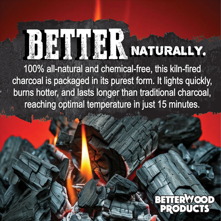 Betterwood Products 3317 100% All Natural Hardwood Lump Charcoal, 17.6 Pounds