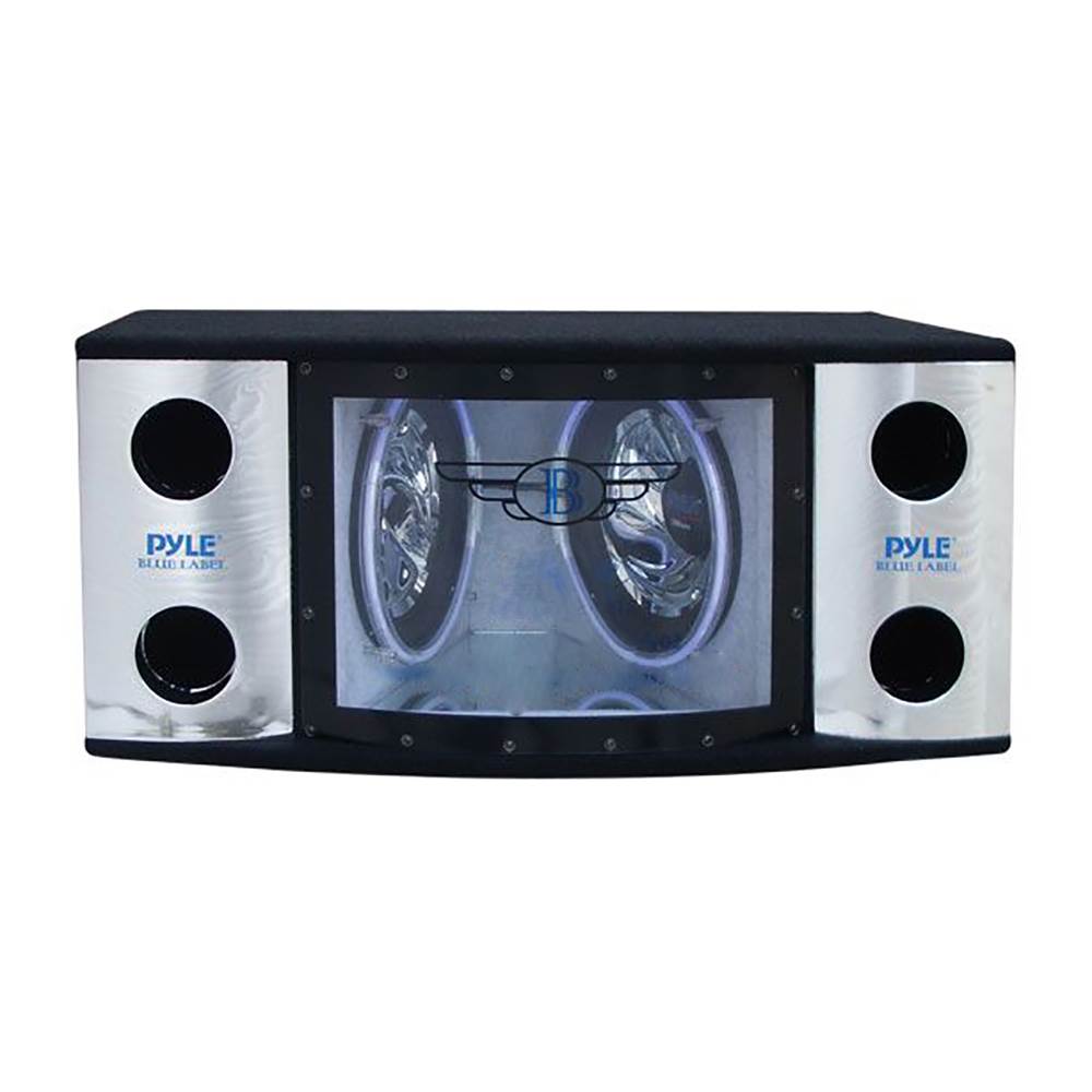 2) Dual 12" 1200W Car Audio Subwoofers/Subs Box NEON