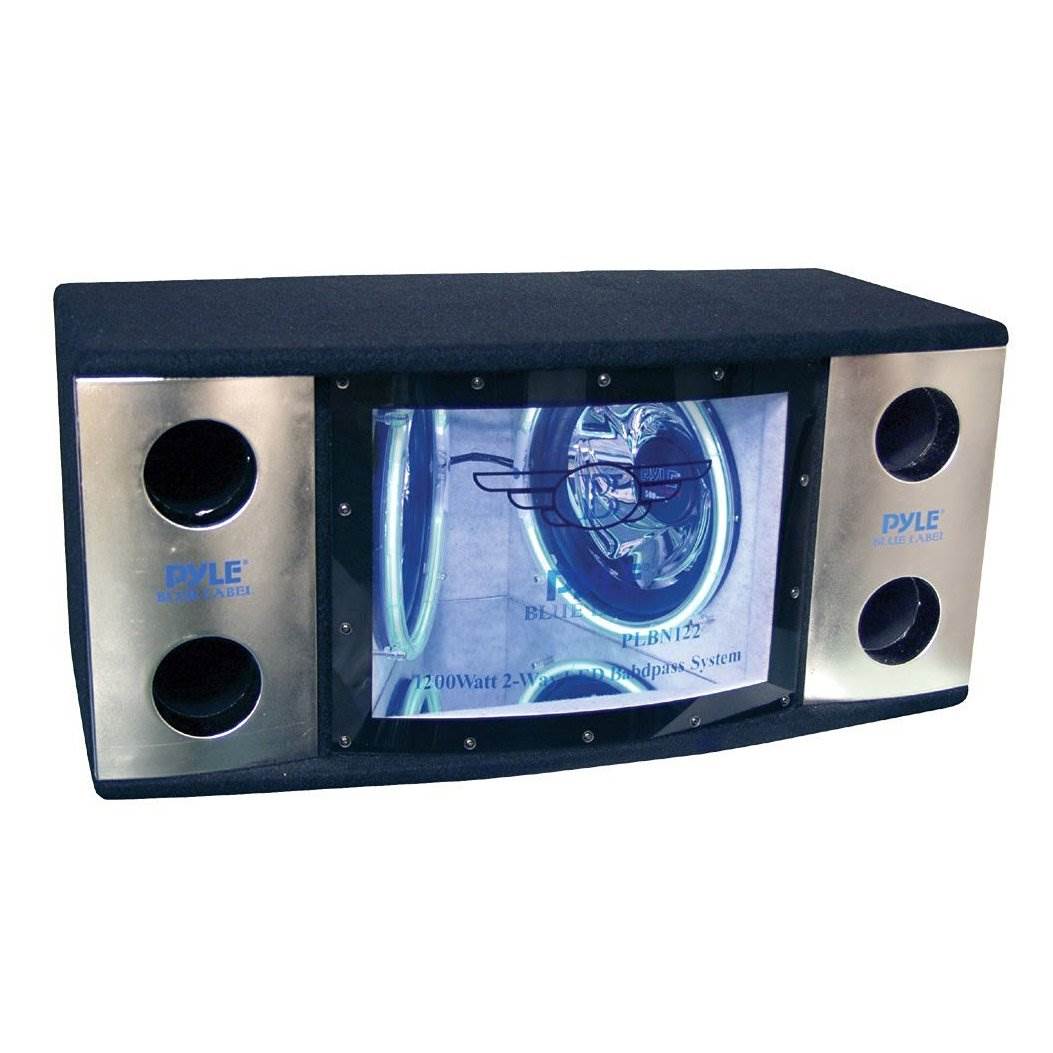 2) Dual 12" 1200W Car Audio Subwoofers/Subs Box NEON