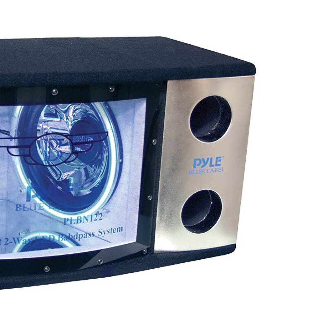 2) Dual 12" 1200W Car Audio Subwoofers/Subs Box NEON