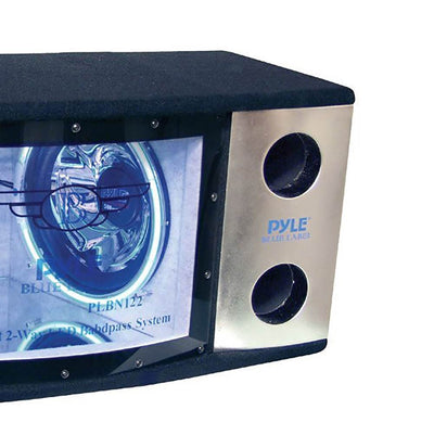 2) Dual 12" 1200W Car Audio Subwoofers/Subs Box NEON