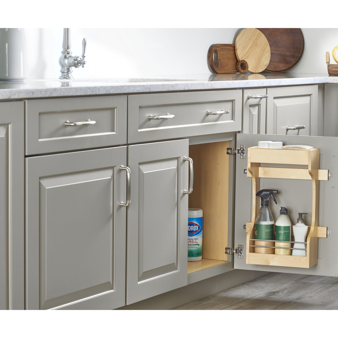 Rev-A-Shelf Door Mount Sink Base Cabinet Storage Organizer, Wood, 4SBSU-18