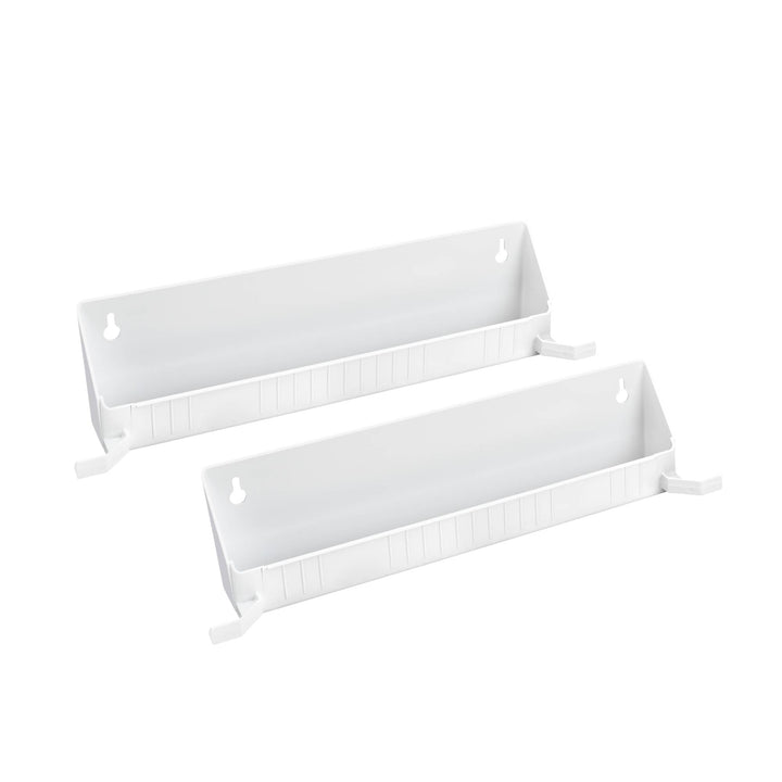 Rev-A-Shelf 14" Tip Out Accessory Tray, Tab Stops, White, 2 Pack, 6562-14-11-52