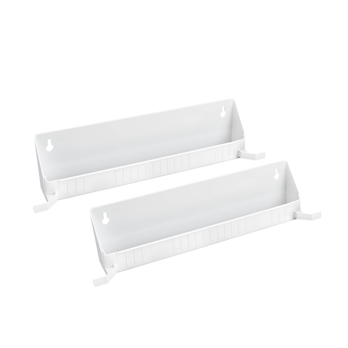 Rev-A-Shelf 14" Tip-Out Accessory Tray w/ Tab Stops, White, 2 Pack (Used)