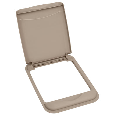 Rev-A-Shelf RV-35-LID-12-1 35 Quart Plastic Trash Can Replacement Lid, Champagne (Open Box)