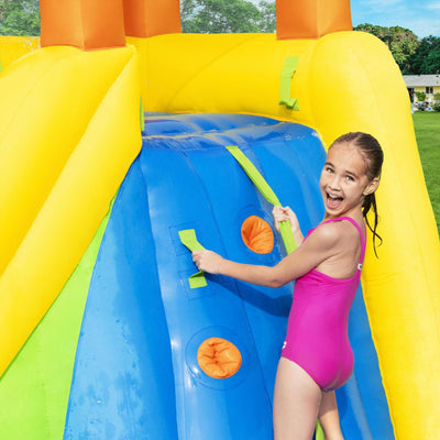 H2OGO! Mount Splashmore Inflatable Outdoor Water Splash Park with Slide (Used)