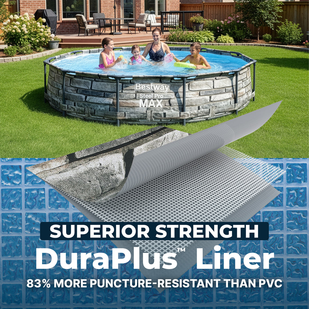 Bestway 56817E 12' x 30" Steel Pro Max Round Above Ground Swimming Pool w/ Pump - VMInnovations