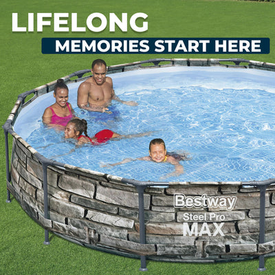 Bestway 56817E 12' x 30" Steel Pro Max Round Above Ground Pool w/ Pump (Used) - VMInnovations