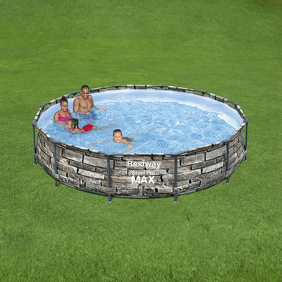 Bestway 56817E 12' x 30" Steel Pro Max Round Above Ground Pool w/ Pump (Used)
