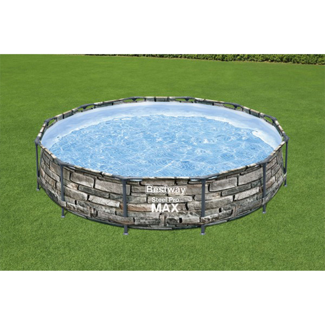 Bestway 56817E 12' x 30" Steel Pro Max Round Above Ground Pool w/ Pump(Open Box)