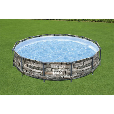 Bestway 56817E 12' x 30" Steel Pro Max Round Above Ground Pool w/ Pump(Open Box) - VMInnovations