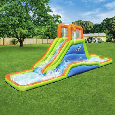 H2OGO! Aquaventure Inflatable Outdoor Mega Water Slide Park Bounce House (Used)