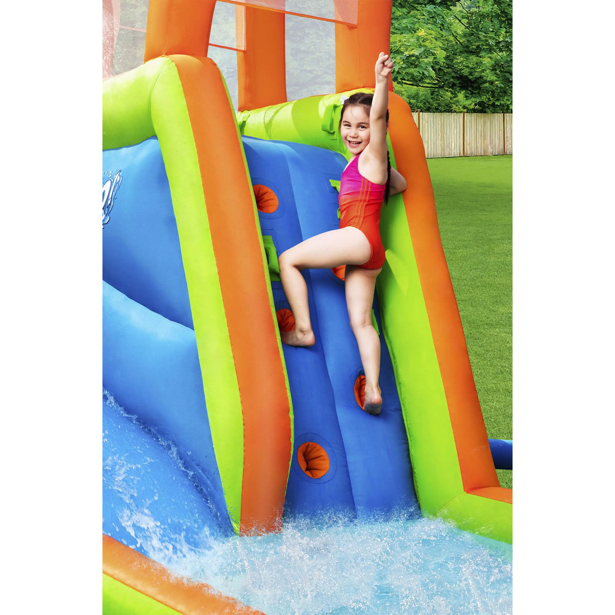 H2OGO! Kids Inflatable Outdoor Mega Water Slide Park Bounce House (Open Box)