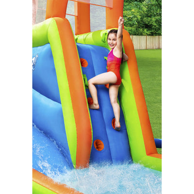 H2OGO! Kids Inflatable Outdoor Mega Water Slide Park Bounce House (For Parts)