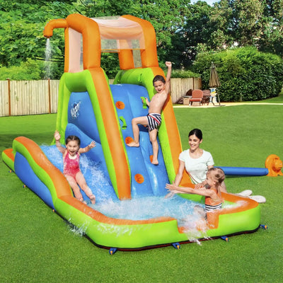 H2OGO! Aquaventure Inflatable Outdoor Mega Water Slide Park Bounce House (Used)