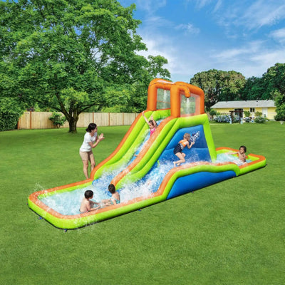 H2OGO! Kids Inflatable Outdoor Mega Water Slide Park Bounce House (Open Box)