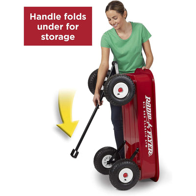 Radio Flyer 1800 Big Red Classic Extra Long Handle All Terrain Wheels (Open Box)