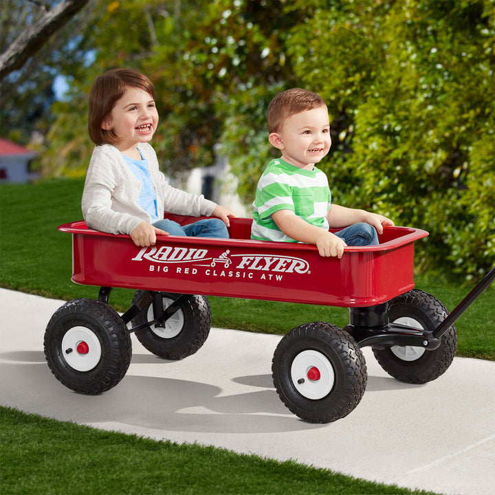 Radio Flyer Steel Wagon, Walking & Riding Cart Ages 1-5, Big Red (For Parts)
