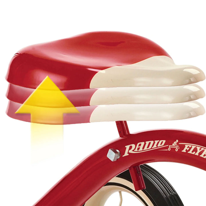 Radio Flyer Classic Steel Framed Tricycle w3 Position Push Handle, Red(Open Box) - VMInnovations