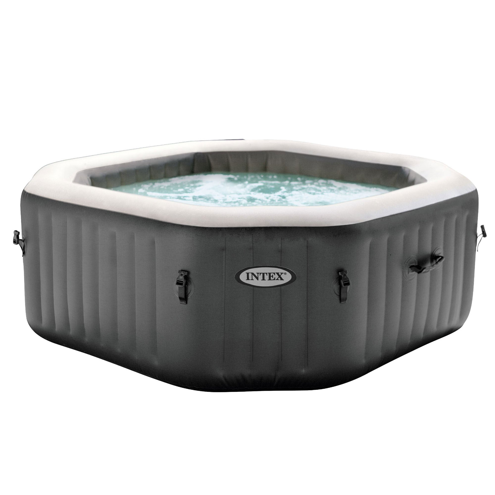 Intex PureSpa 4 Person Portable Octagonal Inflatable Hot Tub Spa (For Parts)