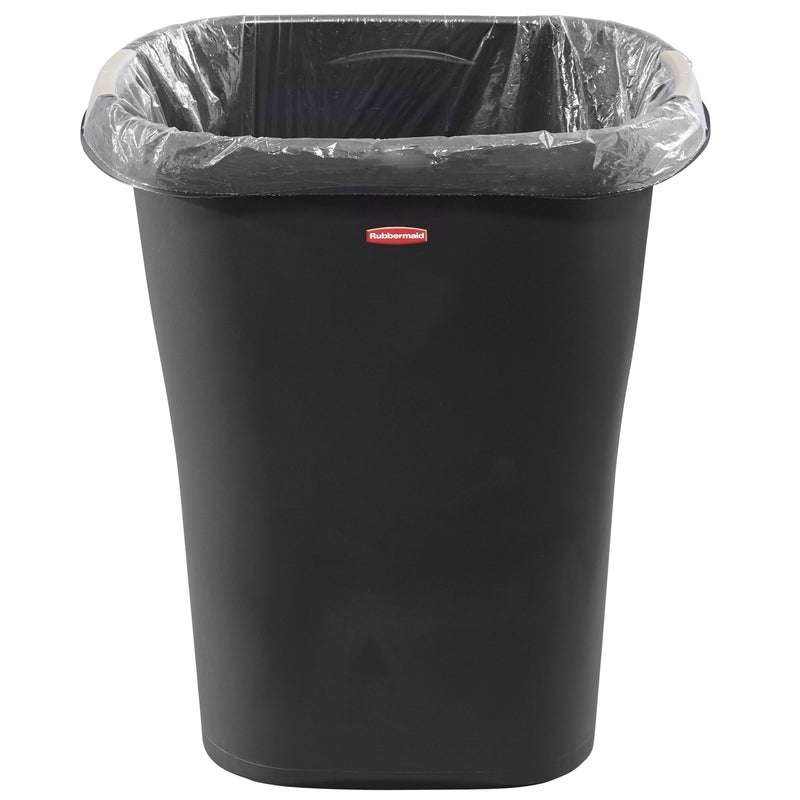 Rubbermaid 8 Gal Plastic Home/Office Wastebasket Trash Can w/ Liner Lock (Used)