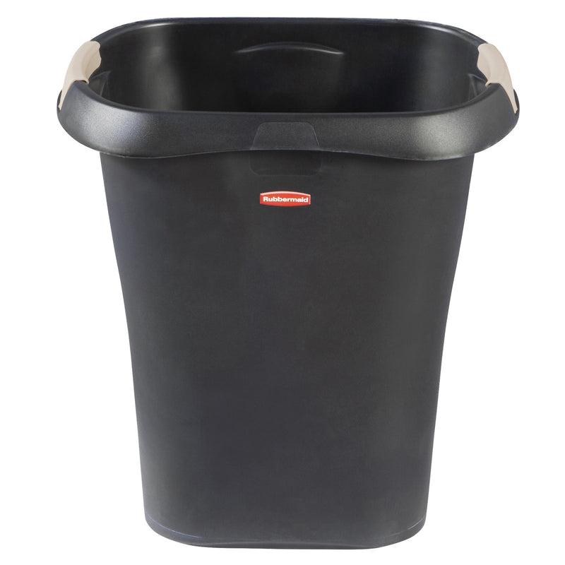 Rubbermaid 8 Gallon Plastic Home/Office Wastebasket Trash Can with Liner Lock