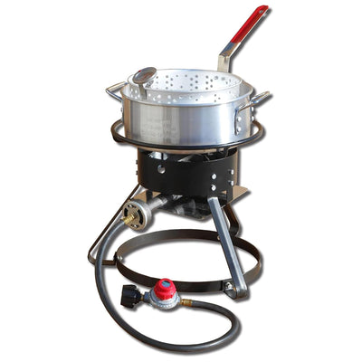 King Kooker 12-Inch Bolt-Together Outdoor Cooker Set, Aluminum Frying Pan (Used)