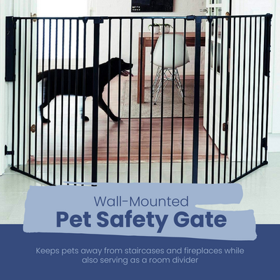 Scandinavian Flex Large and Extra Tall 35 to 88 In Safety Gate, White (Open Box) - VMInnovations