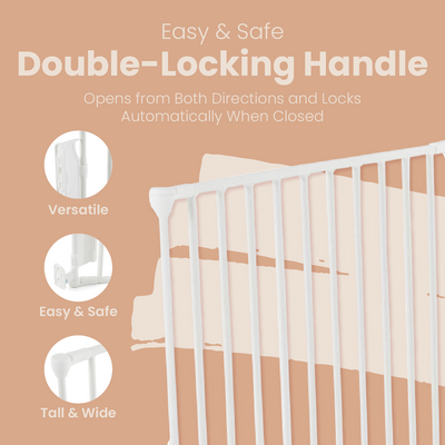 Scandinavian Flex Large and Extra Tall 35 to 88 In Safety Gate, White (Open Box) - VMInnovations