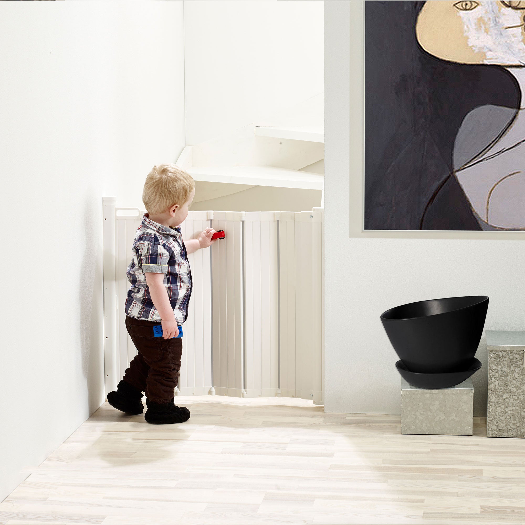 Scandinavian Pet Design Retractable 22" to 36" Safety Gate, White (For Parts) - VMInnovations