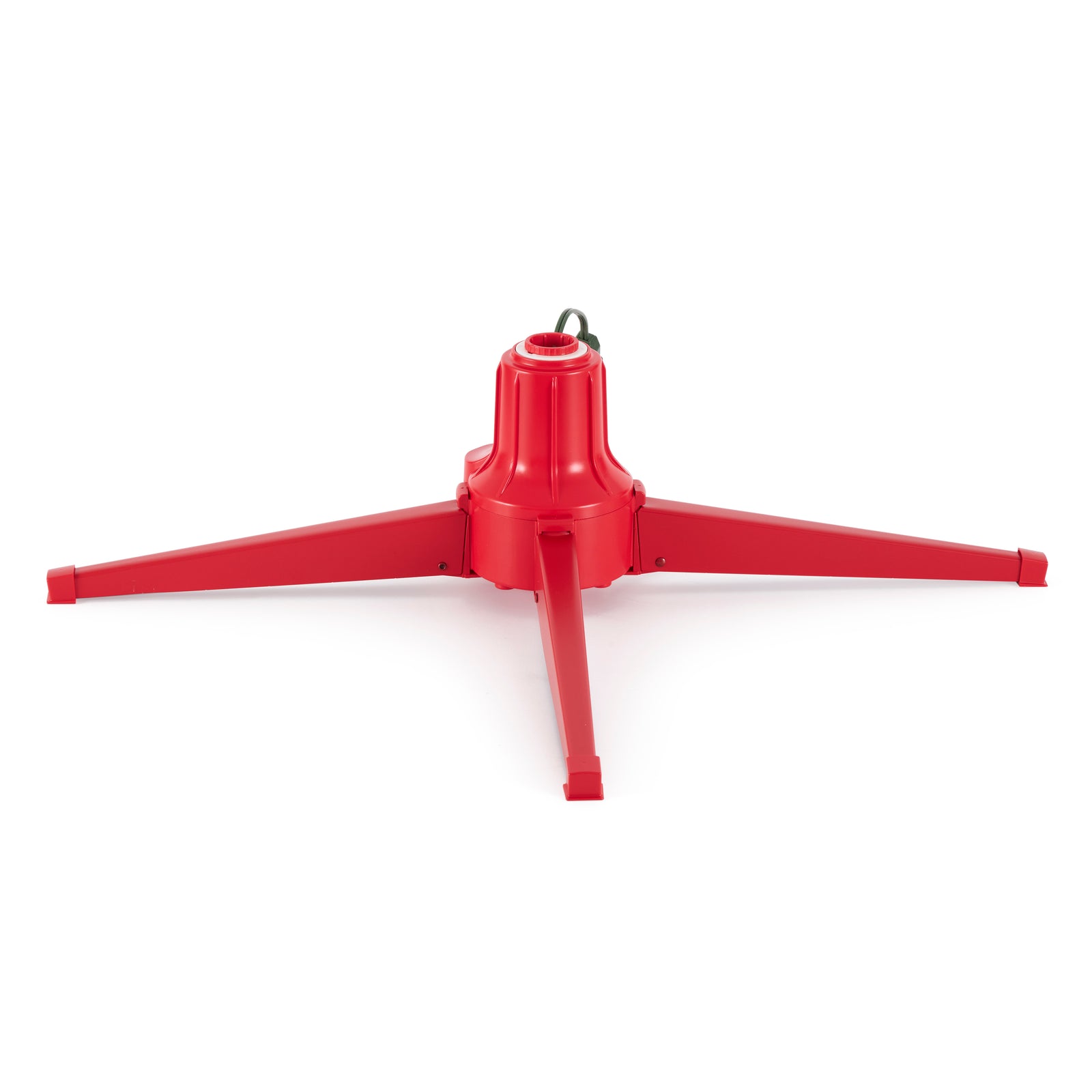Home Heritage 1-1.5 Inch Artificial Christmas Tree Rotating Metal Stand, Red - VMInnovations