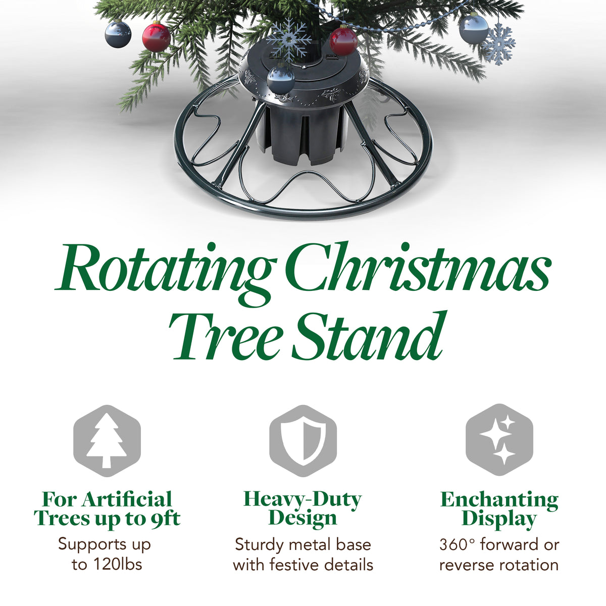 Home Heritage Electric Rotating Stand Base for Artificial Christmas Tree (Used) - VMInnovations