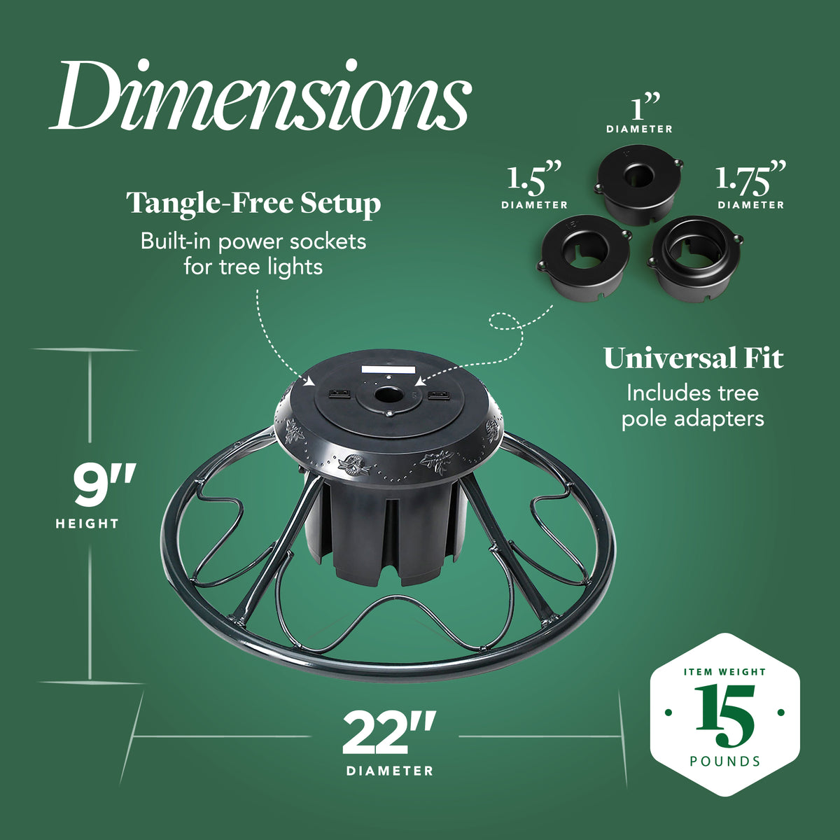 Home Heritage Electric Rotating Stand Base for Artificial Christmas Tree (Used) - VMInnovations