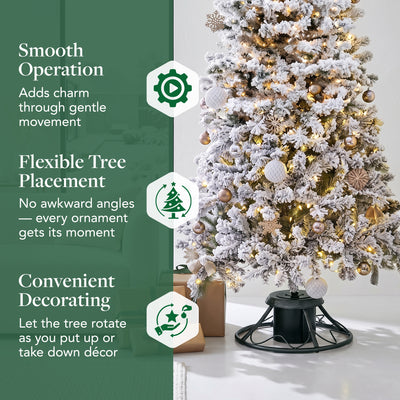 Home Heritage Rotating Stand Base for Artificial Christmas Tree (Open Box) - VMInnovations