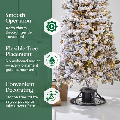 Home Heritage Rotating Stand Base for Artificial Christmas Tree (Open Box) - VMInnovations