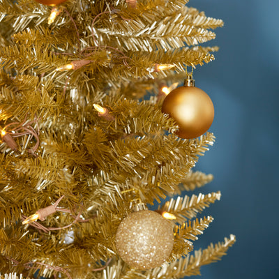 Home Heritage 7 Foot Prelit Christmas Tree with Stand, Champagne (Open Box) - VMInnovations