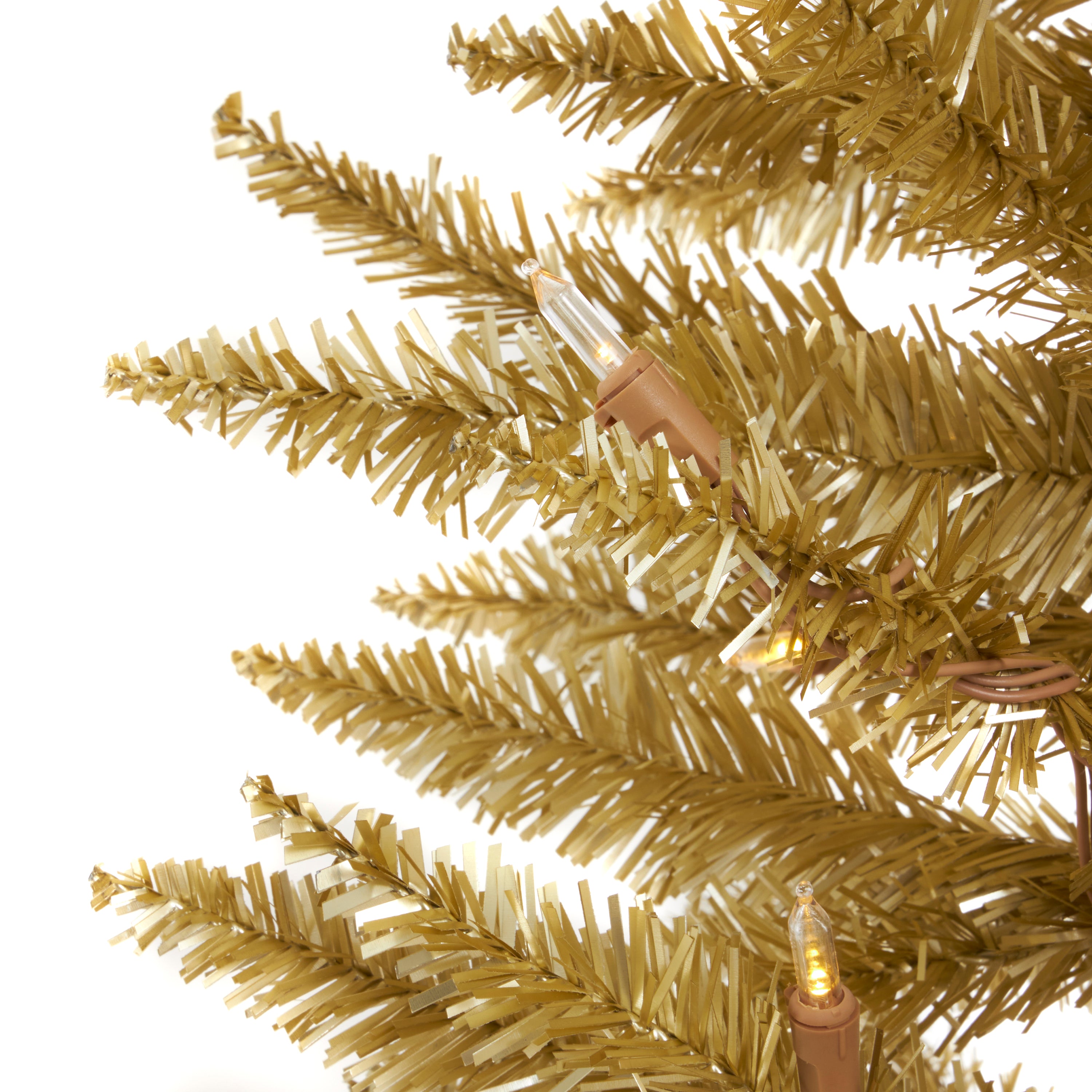Home Heritage 7 Foot Prelit Christmas Tree with Stand, Champagne (Open Box) - VMInnovations
