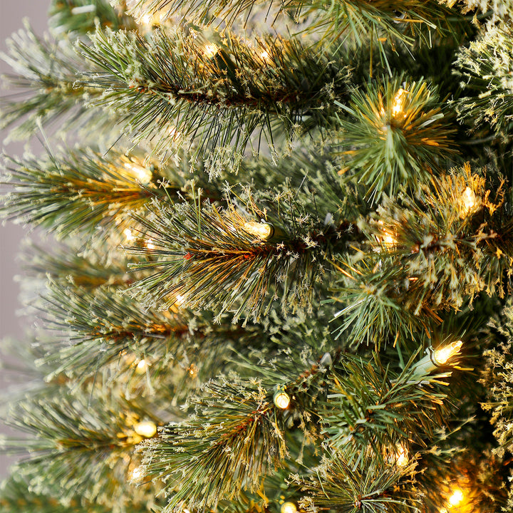 Home Heritage Stanley 9' Pine Artificial Christmas Tree, PreLit 500 White Lights