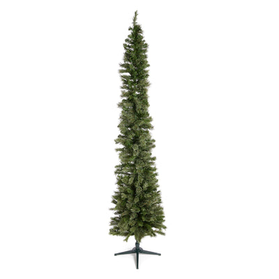 Home Heritage 9 Foot Pre-Lit Stanley Pencil Christmas Tree w/ Stand (Used)