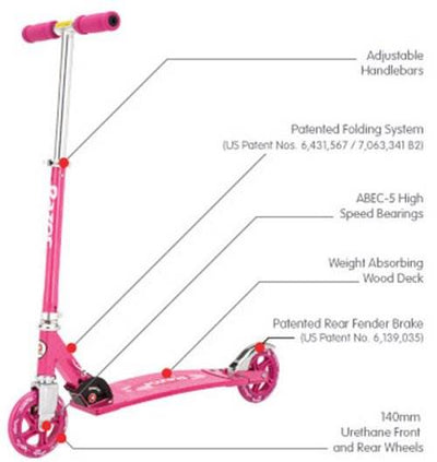 RAZOR SWEET PEA CRUISER Push/Kick Scooter Girls/Kid
