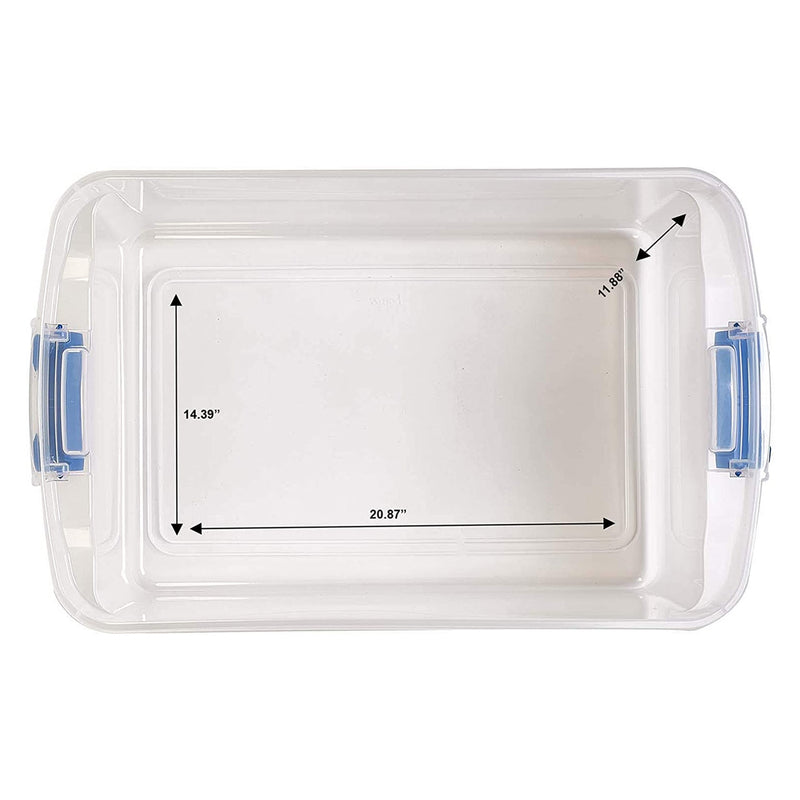 Homz 66 Qt Heavy Duty Modular Stackable Containers, Clear, 2 Pack (Open Box)