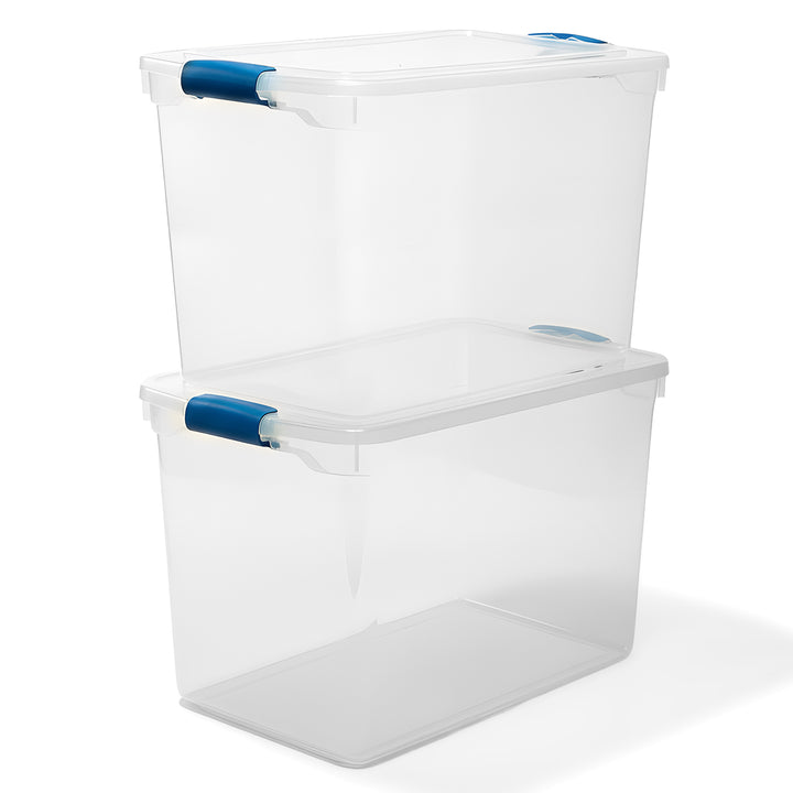 Homz 112 Quart Heavy Duty Clear Plastic Stackable Storage Containers (Used)